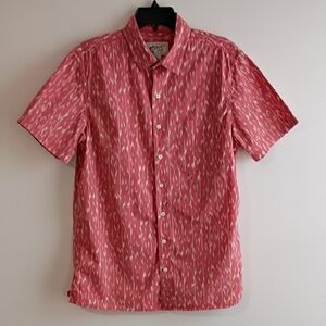 American Eagle Outfitters Red Patterned Casual Shirt